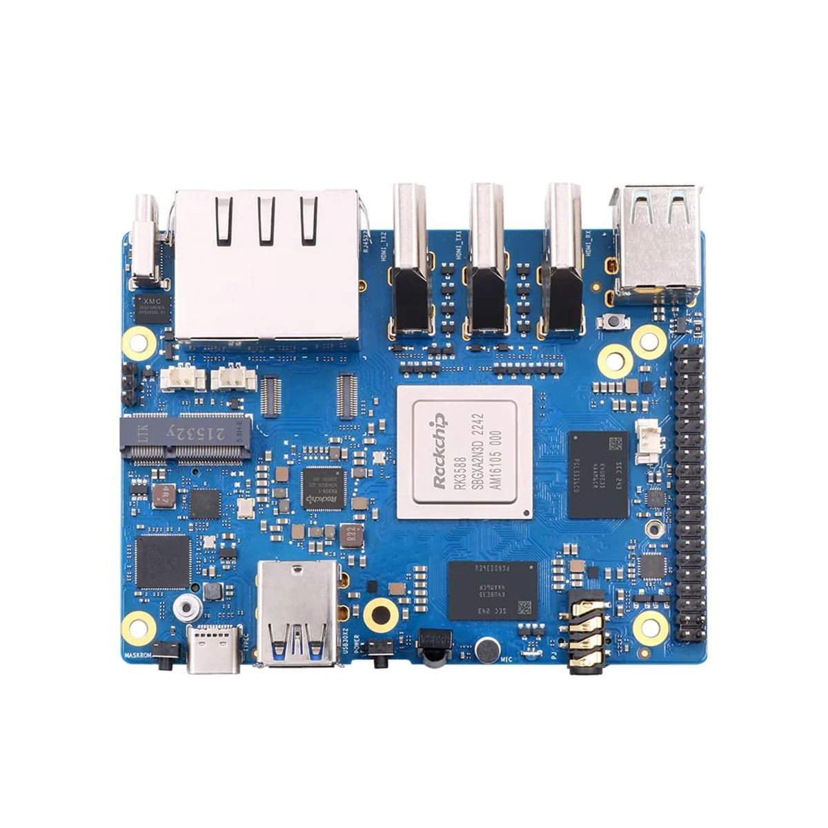 

For Orange Pi 5 Plus Development Board 4G+32G Card RK3588 64Bit 2.5G M.2 Slot Support 2230 Wi-Fi 6 BT Module US Plug