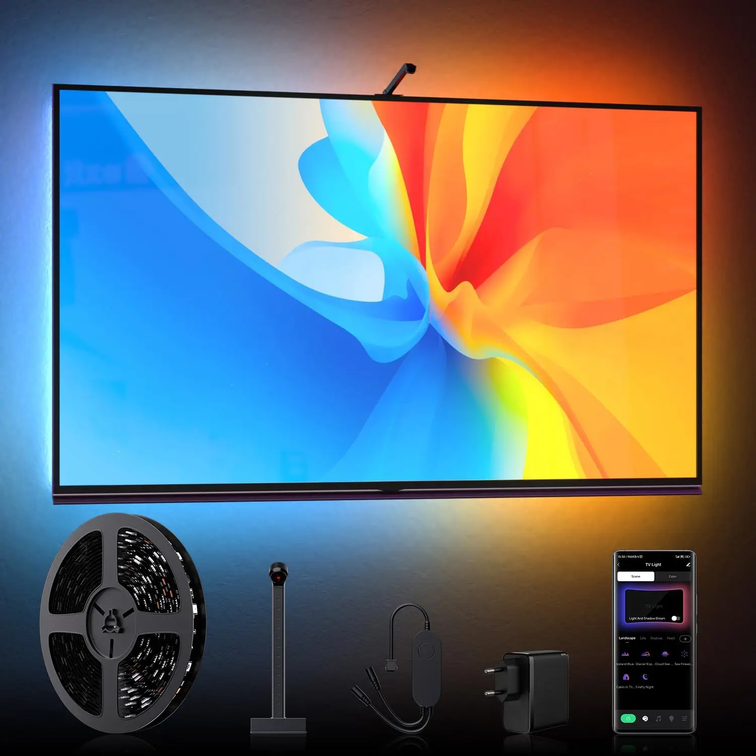Smart Ambient Lighting 3M 3.8M 5M TV PC Led Backlight App Camera Sync Led Strip Camera Lights Control Strip Immersion TV Camera 3