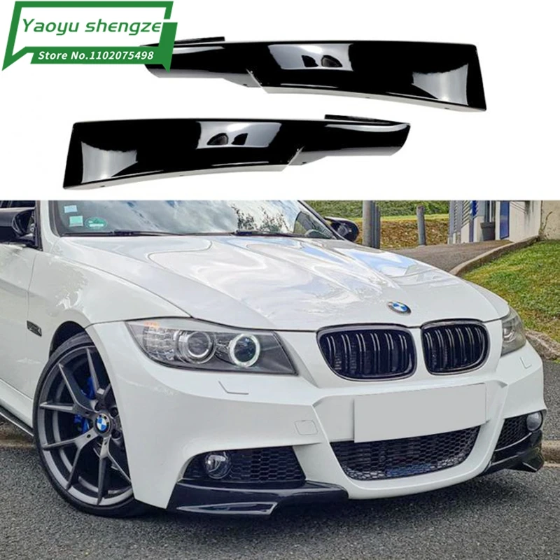 

Front Bumper Side Splitter Cover Lip For BMW 3 Series E90 E91 320i 330i M-Tech LCI 2009-2012 Fog Lamp Air Vent Intake Spoiler