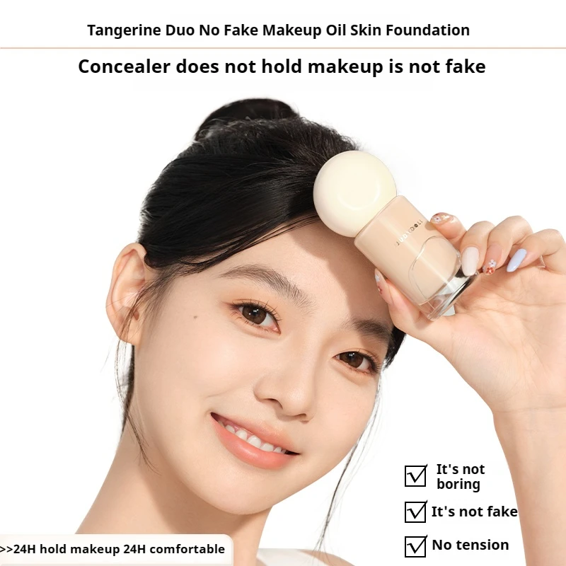 Judydoll Oil Control Liquid Foundation for A Long Duration Oil Concealer Creme Foundation Long lasting makeup retention 4