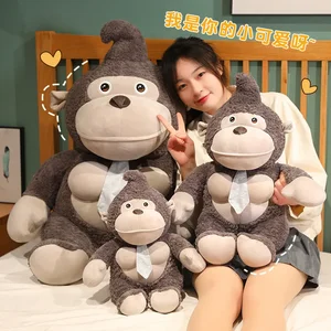 Cartoon Cute Gorilla Doll Plush Toy Creative Simulation Animal Gorilla Plush Sleeping Pillow Room Decorations Kids Birthday Gift