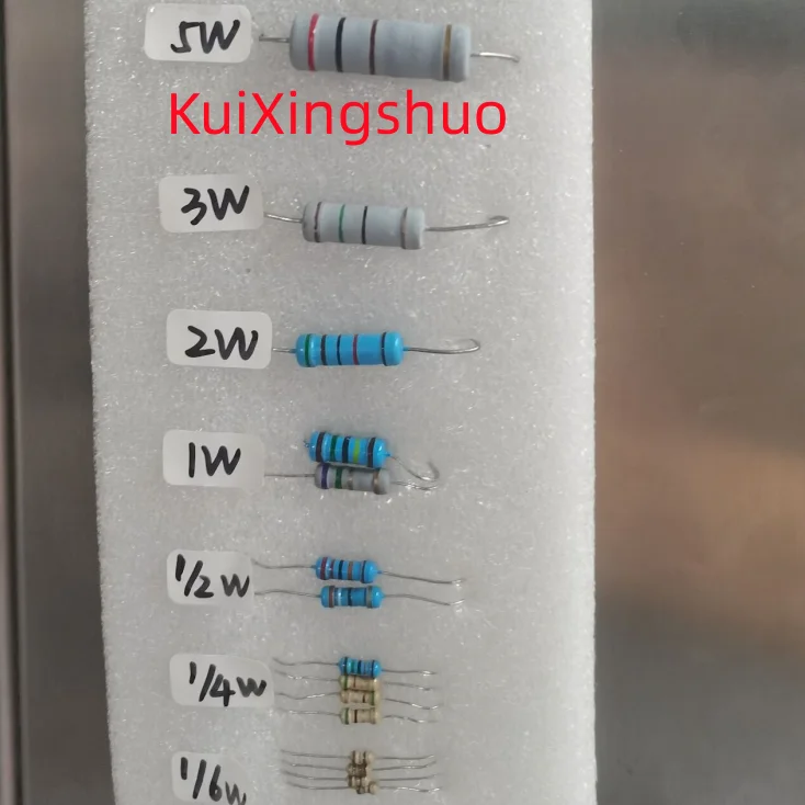 (50PCS)1/6W 1/8W (0.125 W) 1% metal film resistor 1ohm /10/100/1k/10k/100k/1M/2.2/4.7R/47R/470R/4.7K/47K/470K/4.7M/120/150/180R