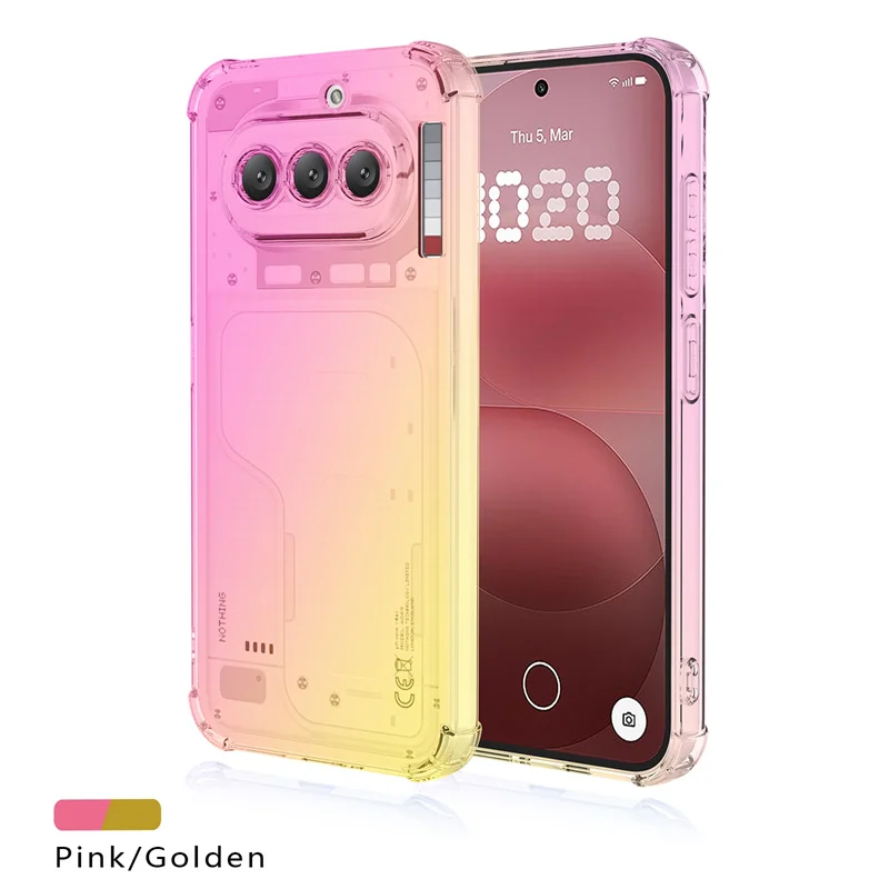 Vier-Ecken-stoßfeste, farbverlaufende TPU-Hülle für Nothing Phone 4A Pro, schützende, klare Abdeckung, Fundas Coque Capa – Detail 11