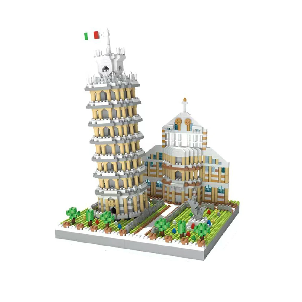 Leaning Tower of Pisa Building Block Set-Educational Mini Bricks