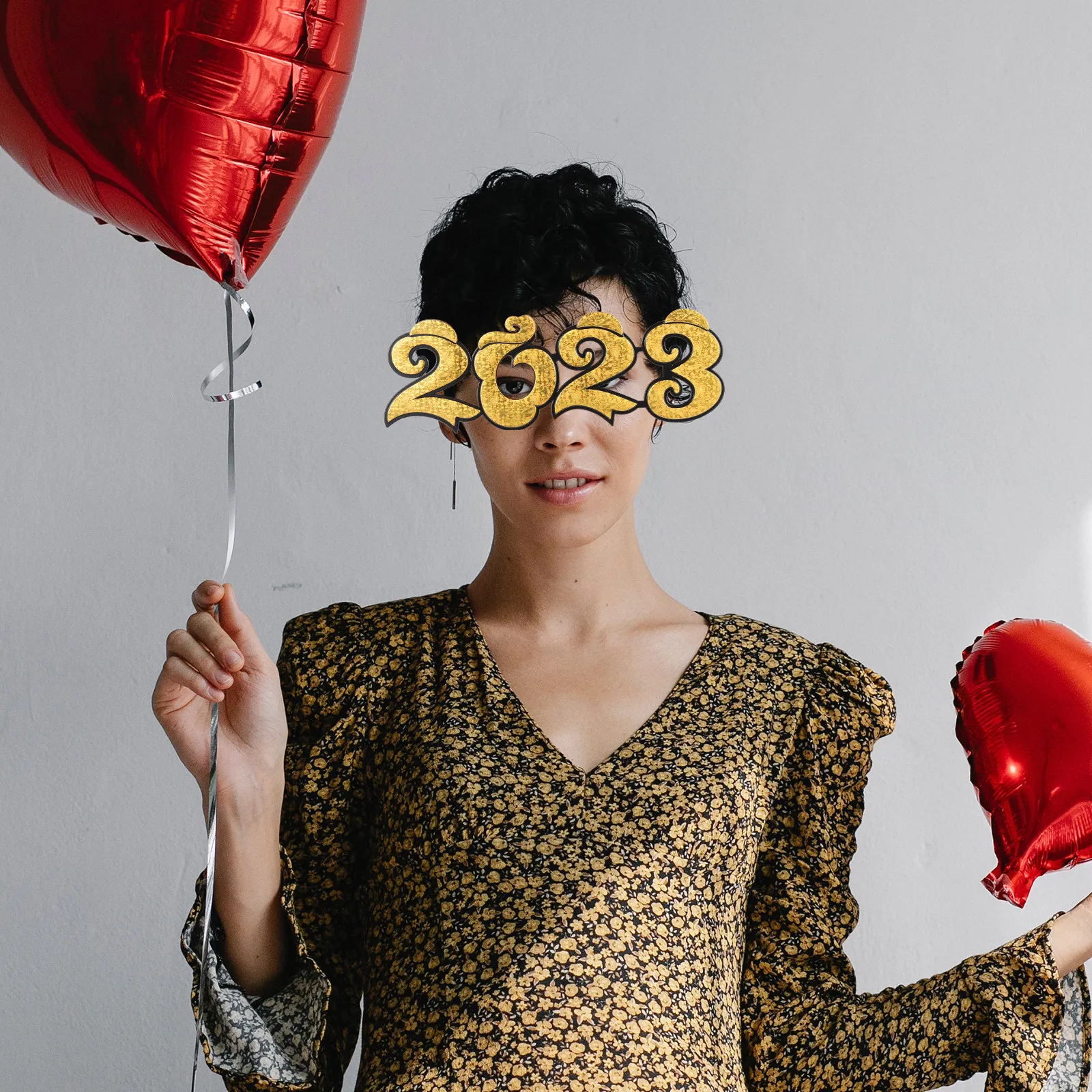 1 쌍 파티 안경 2023 숫자 디자인 경량 새해 사진 소품 크리스마스 새해 파티 안경 프레임 용품