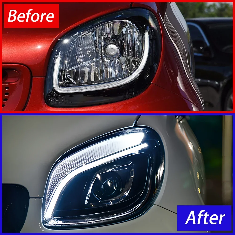 Auto Voorlichten Assemblage Voor Benz Smart 2015- W453 W451 W452 Upgrade Hoge Configuratie Led Auto Koplamp Accessoires