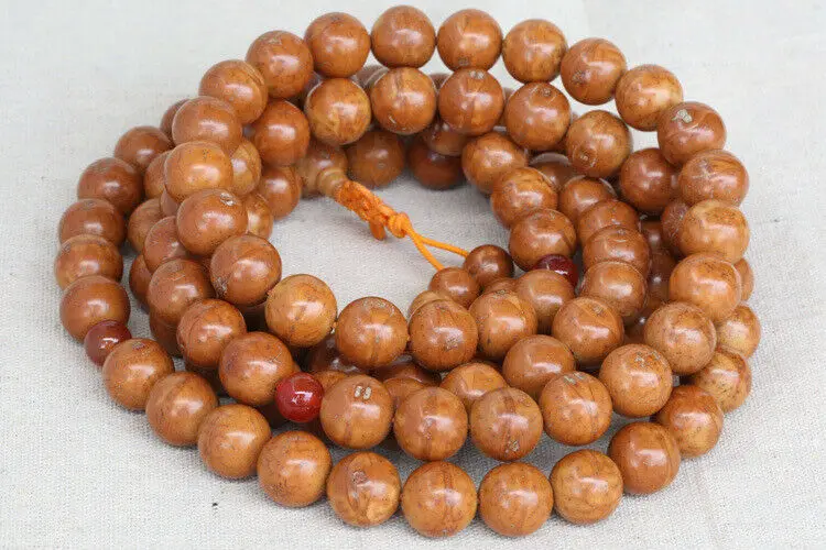 Tibetan Buddhism 108 Polishing Phoenix Eyes Bodhi Seeds Mala Necklace
