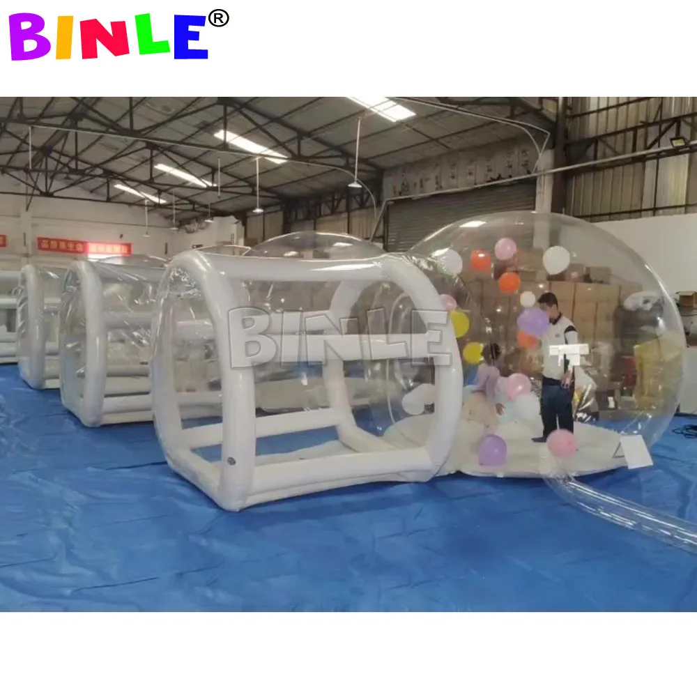 

Kids Party Clear Lodge Inflatable Bubble Tent With Balloons And Tunnel Transparent Dome House For Outdoor Dates Dinner Camping