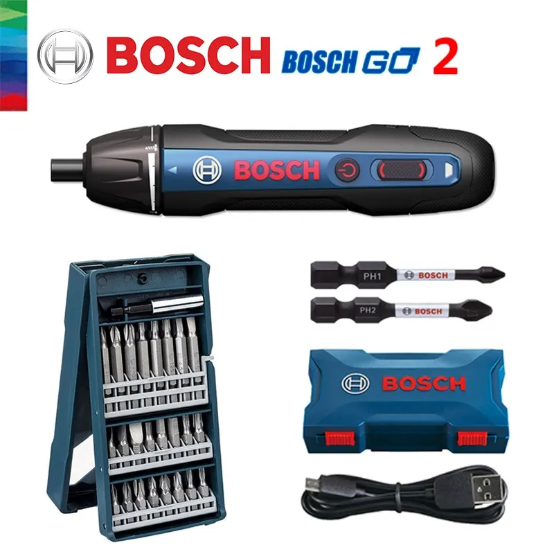 BOSCH Go2 Electric Screwdriver Set 3.6V Bosch GO (GEN 2.0) Smart