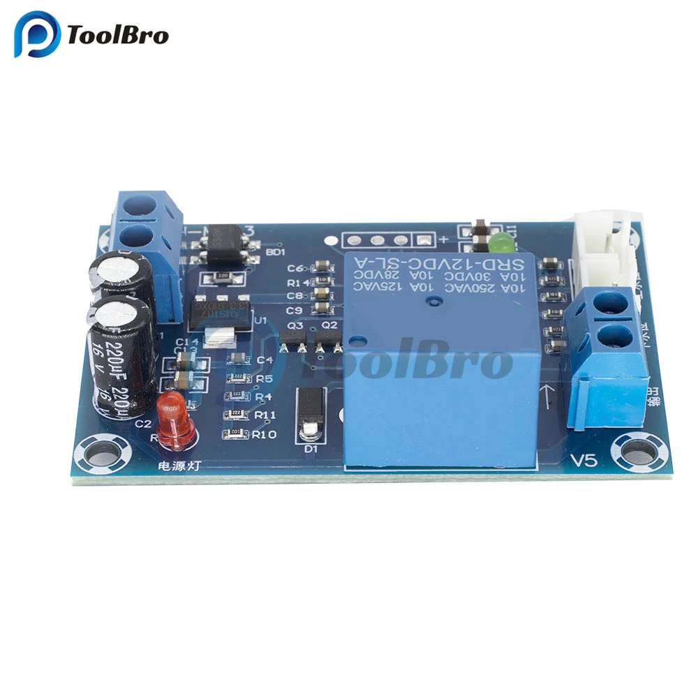 Water Level Switch Liquid Level Sensor Water Pump Controller DC 12V Automatic Water Level Sensor Controller Switch Liquid Level Detection Sensor Control Relay for Tower Tank Pool Pump Motor