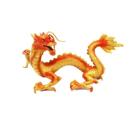 Ice Flying Dragon Mythical Figurine - Fire - Breathing Western Beast PVC Toy Ornament (Style 10)