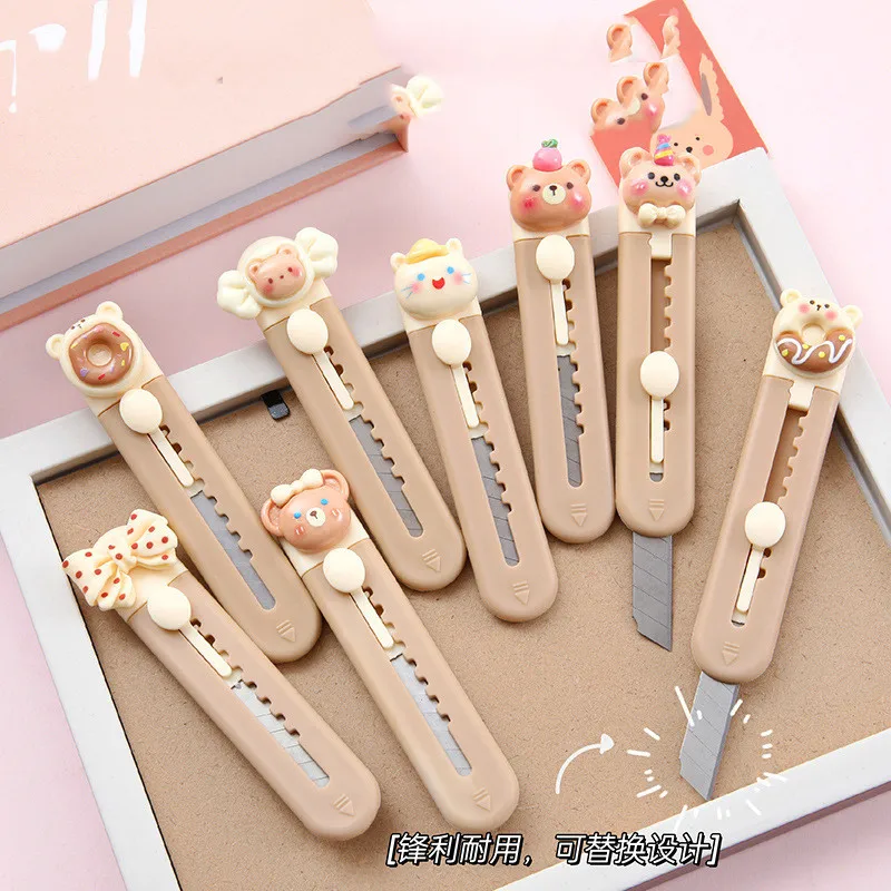 40-pcs-lot-creative-bear-utility-knife-scissors-cute-paper-cutter-cutting-paper-razor-blade-office-school-supplies