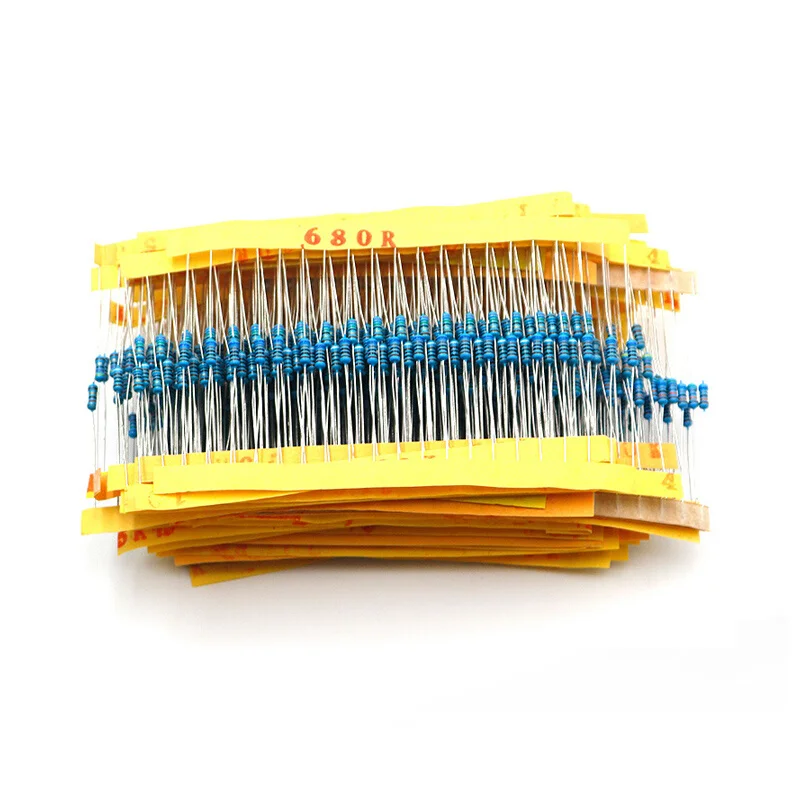 300pcs 600pcs 1/4W Resistance 1% 30 Kind Each 10pcs/20pcs Film Resistor Assorted Kit with box