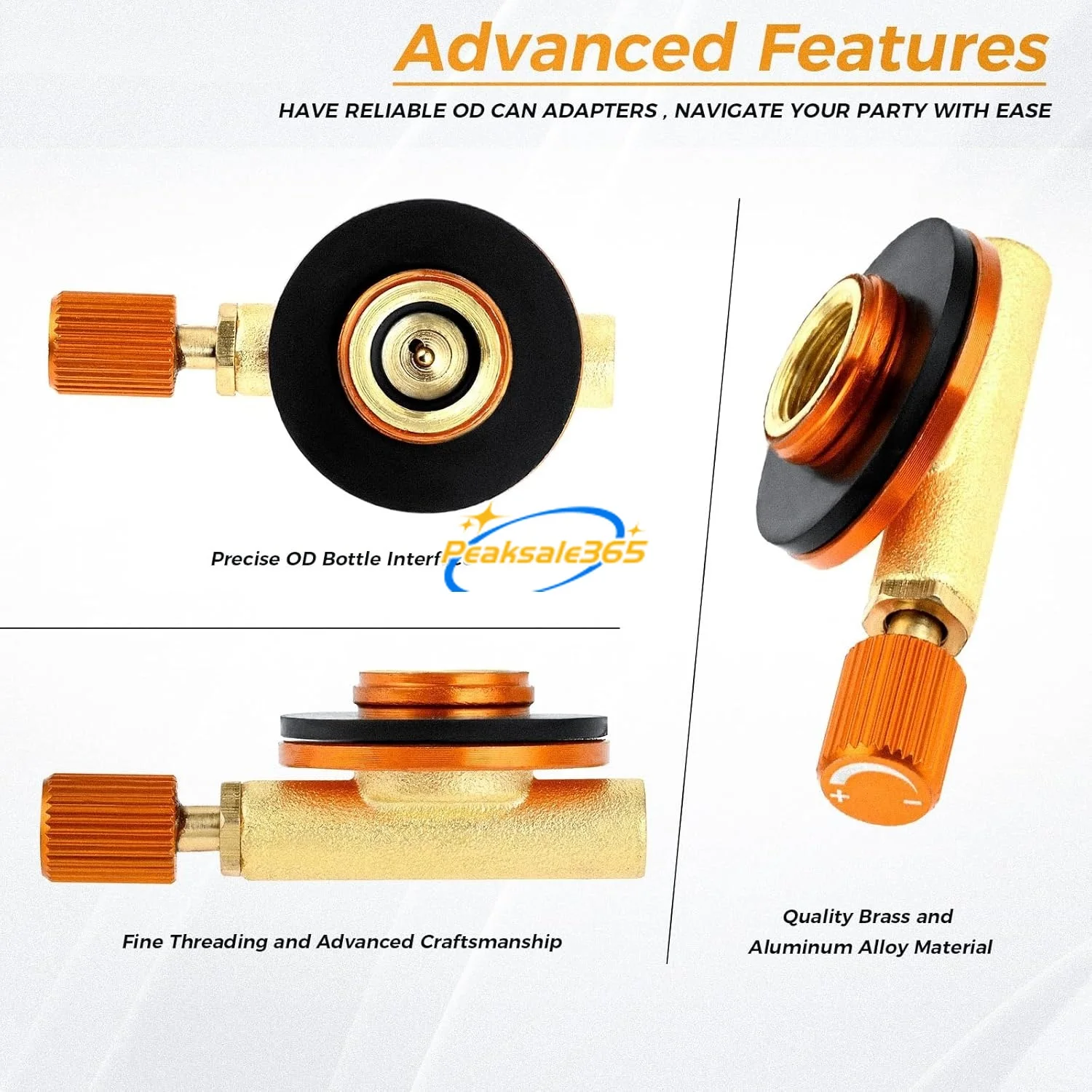 1pc OD Can Adapter Gas Bottle Nozzle Short Alloy Connector for Camping Gas Butane Canister to Screw Cartridge Connecting