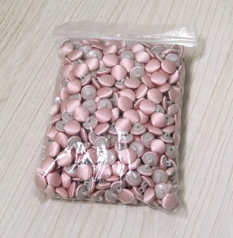 1Set (50PCS Buttons and 50 Buttonhole) Colorful Colors Satin Cloth Button Buttonhole Wedding Dress Back Handmade Diy Accessories 