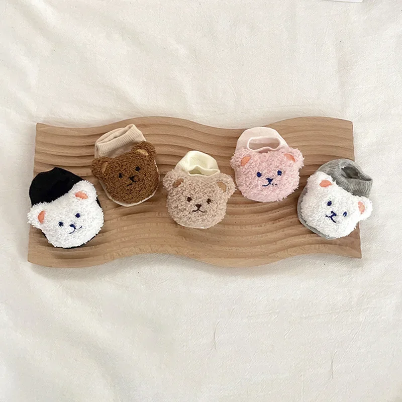 Baby Short Socks Newborn Cartoon Bear Sock Kids Boys Girls