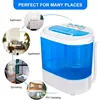 ZenStyle Portable Washer Compact Twin Tub 9.9 LB Mini Top Load Washing Machine Washer/Spinner w/ 6.57 FT Inlet Hose 6