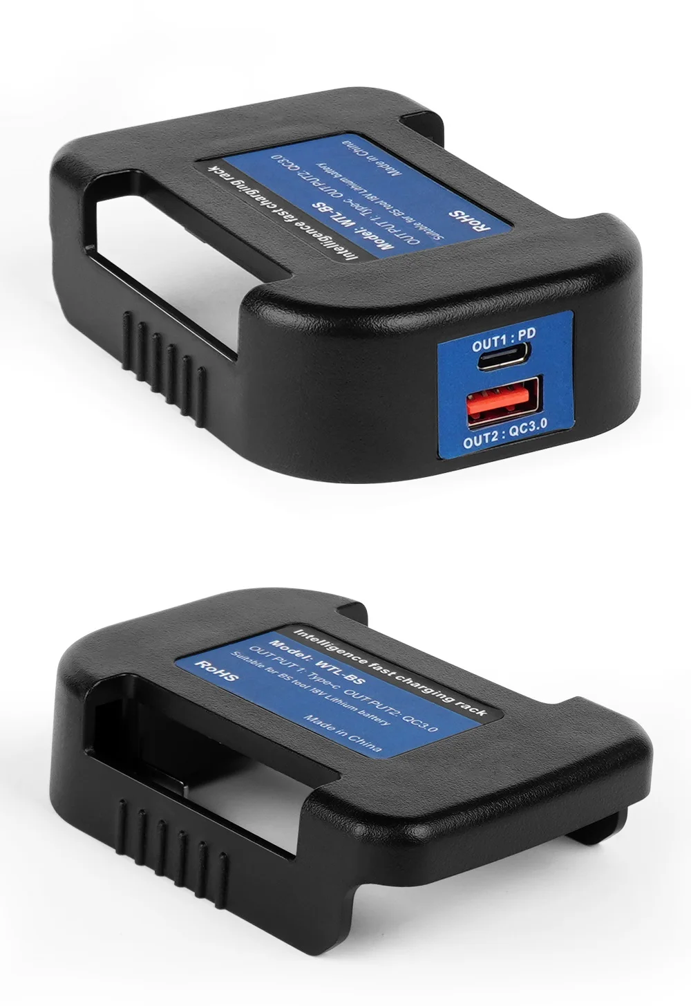 Adapter for BOSCH 18V battery with dual output Convert to power bank fast chargi