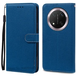Premium Wallet Leather Flip Cover Phone Case, Durable and Stylish Protection, Multifunctional Flip Design with Card Slots for Honor Magic 7 Lite (Navy blue)
