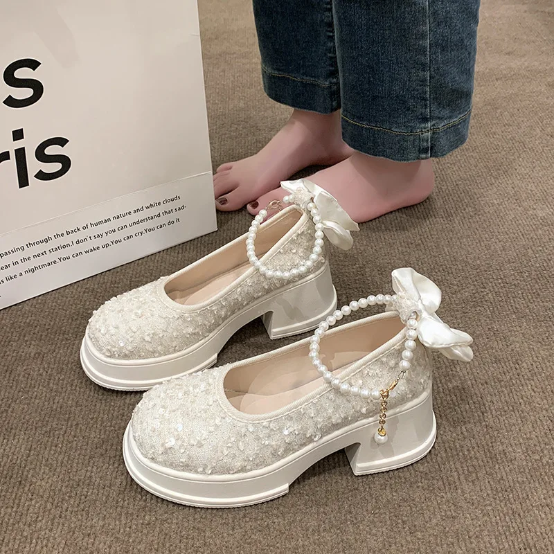 

Casual Woman Shoe Round Toe Modis Black Flats All-Match Clogs Platform Shallow Mouth Oxfords Autumn 2024 Summer Creepers New Lea