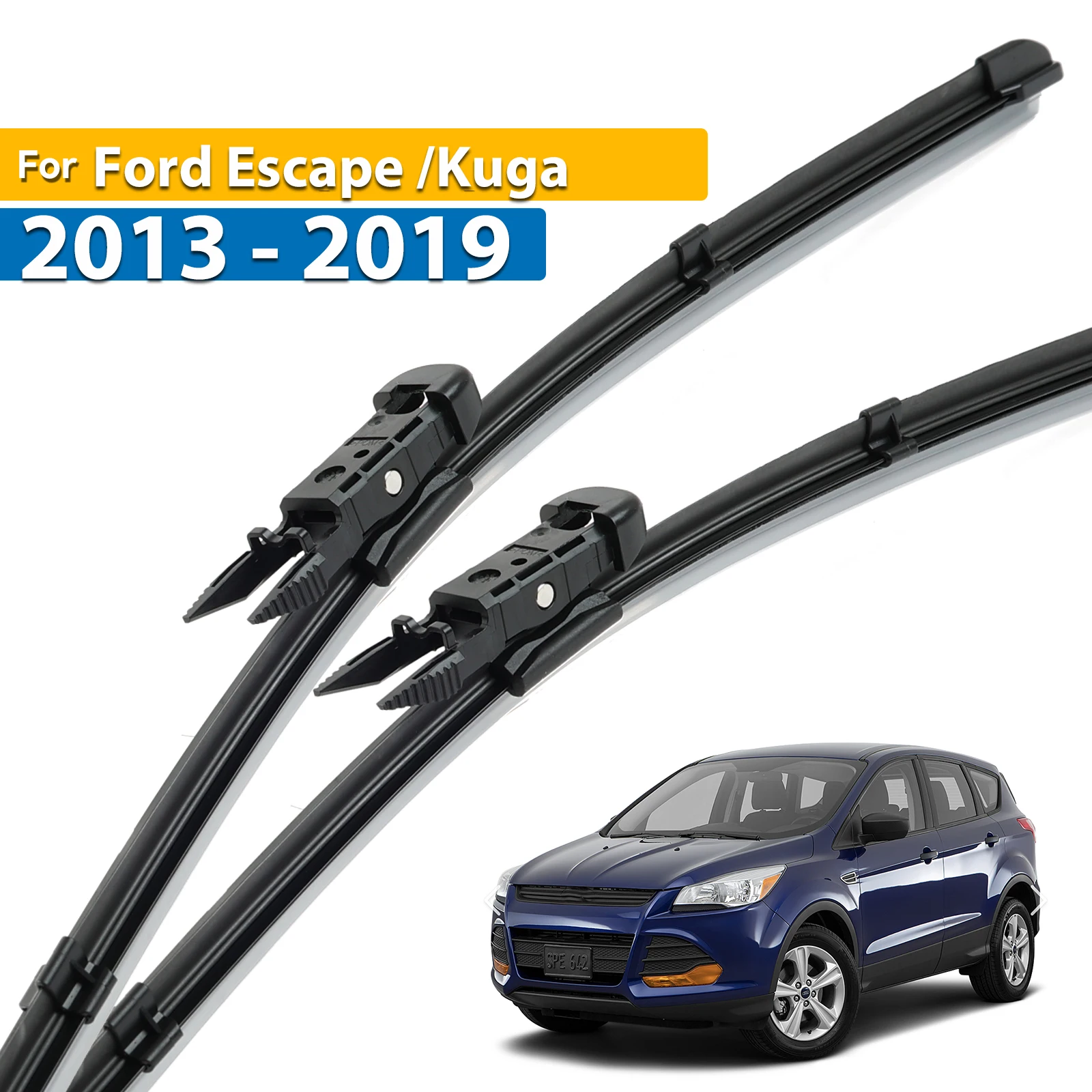 Erick's Wiper RHD & LHD Front Wiper Blades For Ford Escape Kuga Windshield Windscreen Window Car Rain Brush 28"+28"
