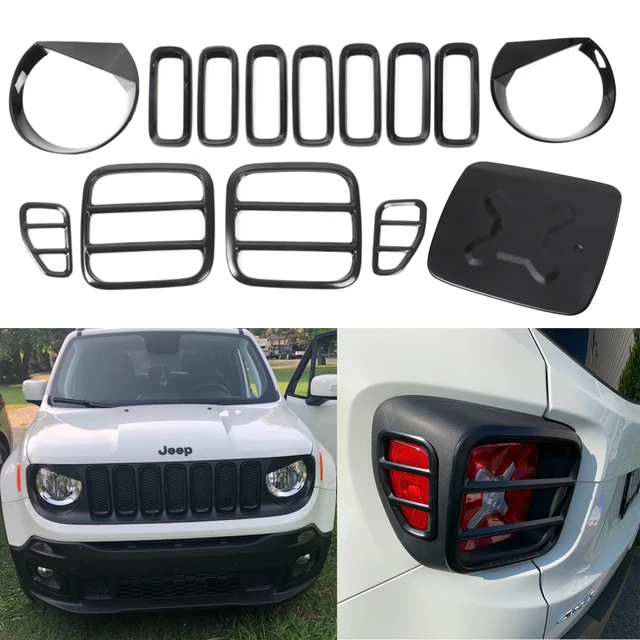 For Jeep Renegade 2016 2017 2018 Racing Grills Matt Black Carbon Grille Air  Intake Styling Exterior Tuning Accessories Parts - AliExpress