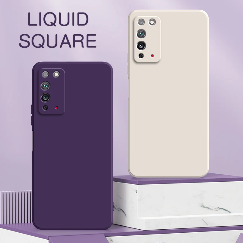 Официальный квадратный Жидкий чехол для телефона Honor X10 X10Max 5G мягкий силиконовый защитный чехол для камеры HonorX10 модные чехлы