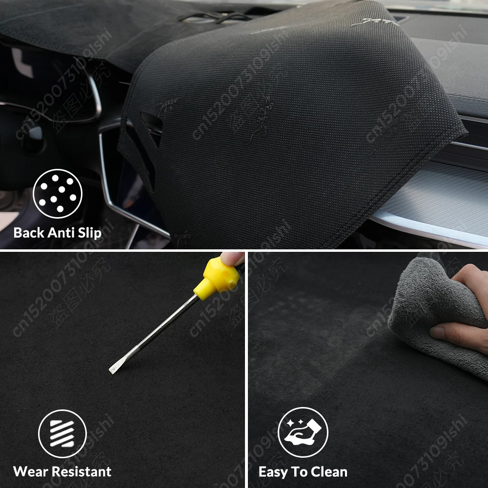 Auto Dashboard Cover Dash Mat Voor Nissan Voor Qashqai Voor J11 2014 2015 2016 2017 2018 2019 2020 Auto Dashboard Cover Antislipmat Instrument Tapijt DashMat(A RHD Red Side