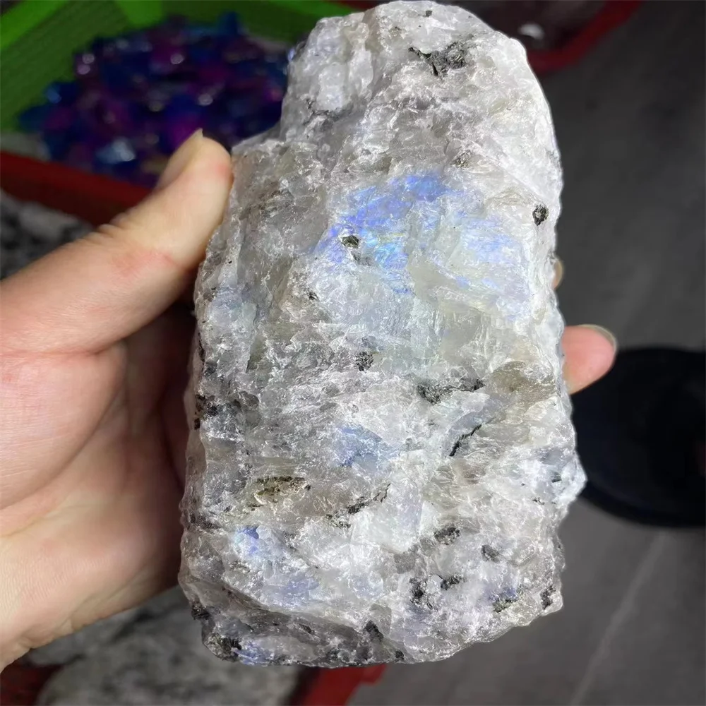 Natural Moonstone Bulk Crystal Raw Rocks Stones Healing Spiritual gemstone Blue flash Moonstone Rough for Home garden fengshui 6