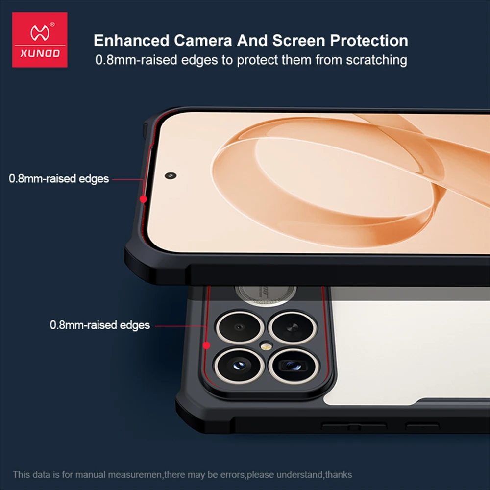 Enhanced Shockproof Phone Case with Camera Protection, Acrylic + TPU Shell in Airbag Design