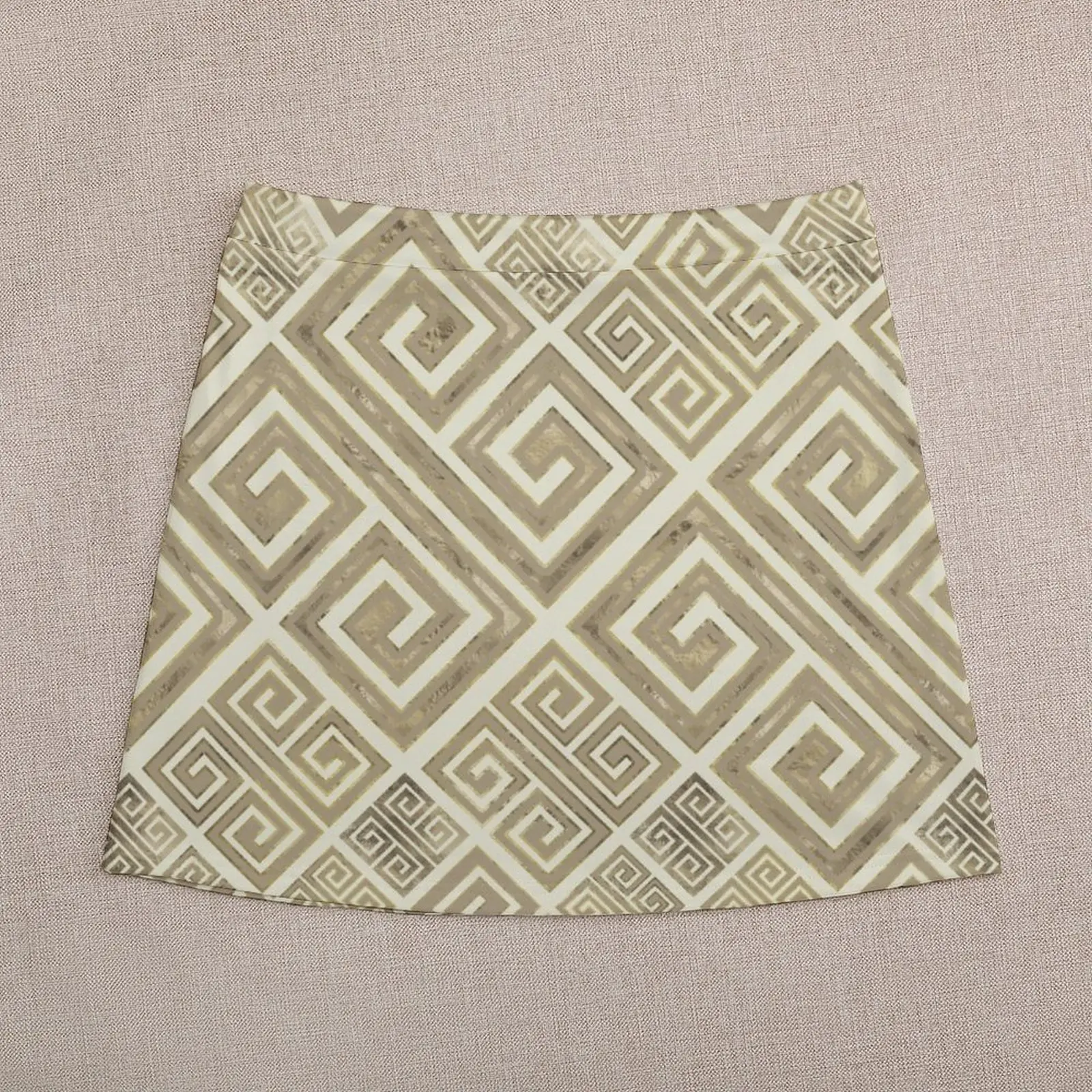 Greek Meander Pattern - Greek Key Ornament Mini Skirt new in external clothes korean clothes ladies