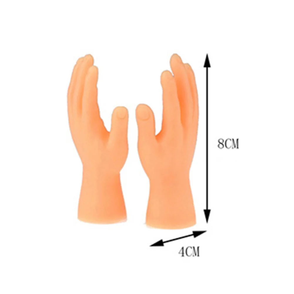 2pcs Novelty Left Right Mini Hands Model Finger Sleeve Simulation Left Right Mini Hands Finger Sleeve Puppets