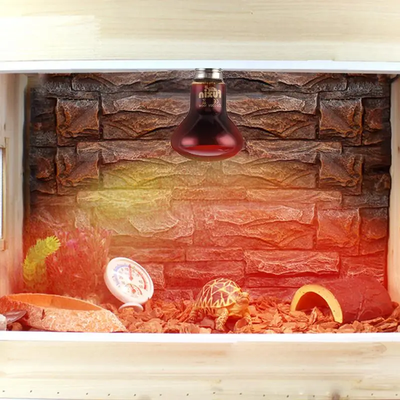Pet Red Heating Lamp E27 Day Night For Amphibian Snake turtles lizards Lamp Heat Insulation Reptile Bulb Light 60W 75W 100W
