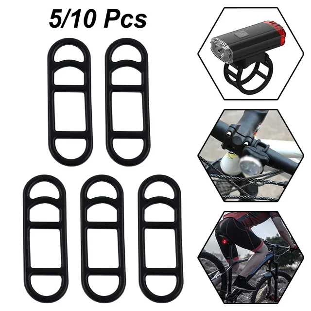 10 Cinturini In Silicone Per Luci Bici - Elastici Leggeri, Per Fissare Fari E Accessori - Ideali Per Ciclismo E Outdoor - Foto 10