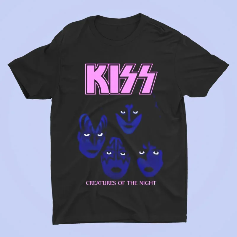 

NewKISSCREATURESOFTHENIGHTBlackAllSizeUnisexShirtKH104longorshortsleeves