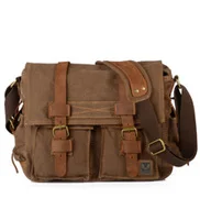 Leather Roll Top Backpack With Pockets