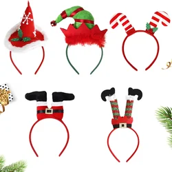 Christmas Headbands Xmas Hat Santa Claus Leg Hairband Xmas Girl Favor Gifts Head Band Merry Christmas Natal Navidad Party Decor
