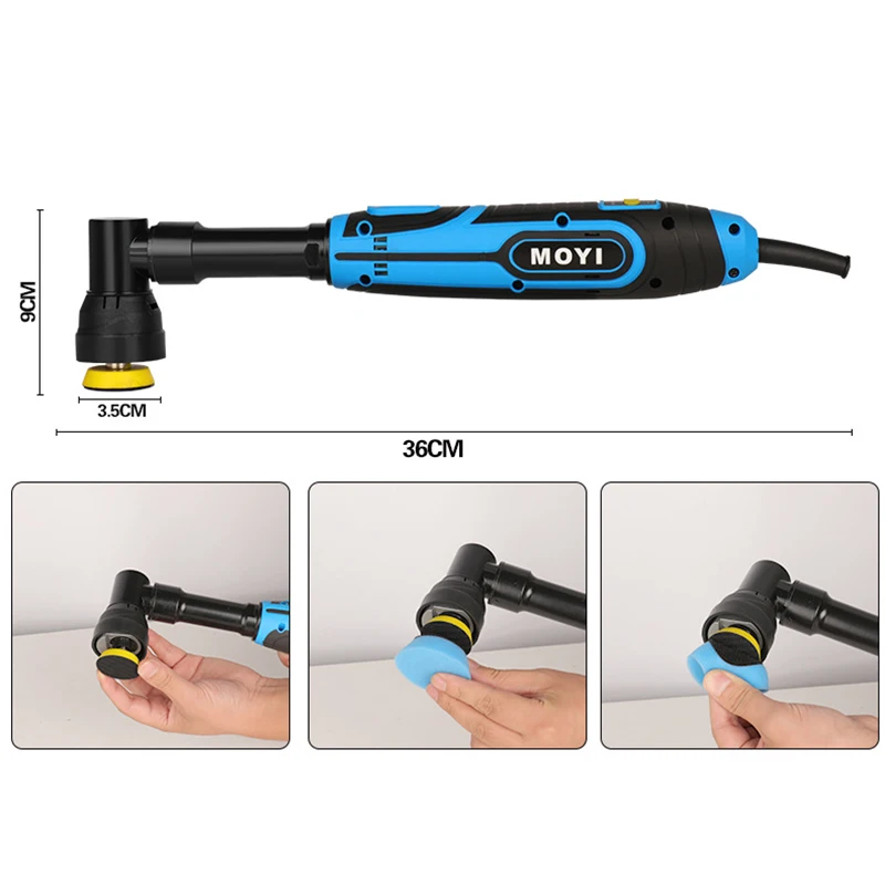 Car Polisher Electric 220V 1 2-inch Point Polishing Waxing Sealing Machine Eccentric Concentric Small Tool