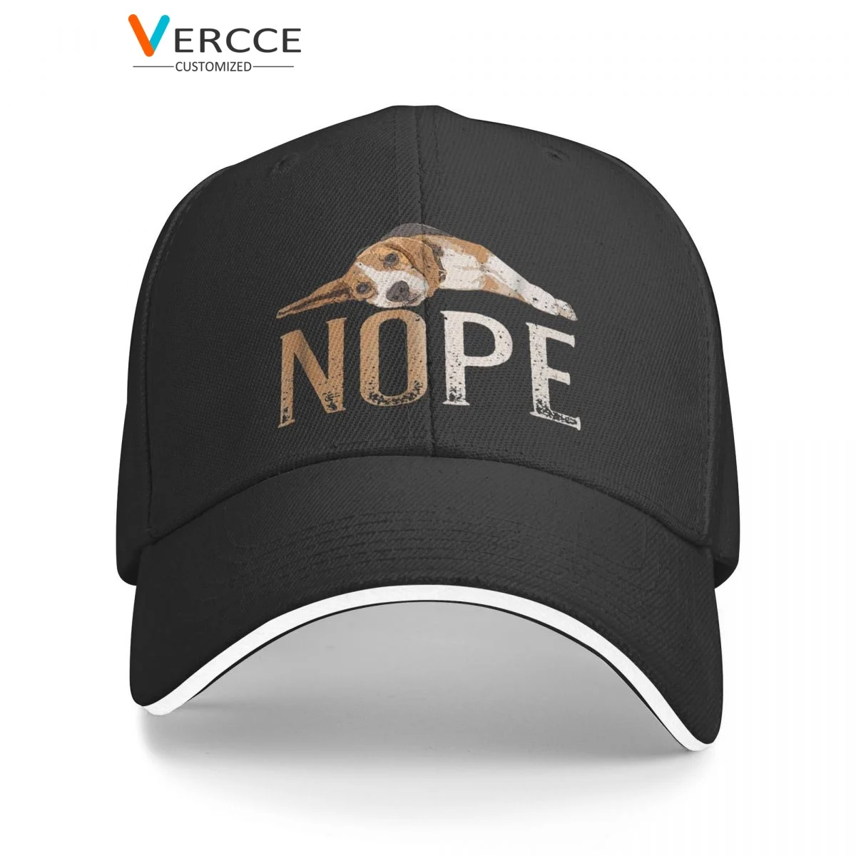 

Beagle NOPE Baseball Caps Hats High Quality Sun Caps Peaked Unisex Headwear