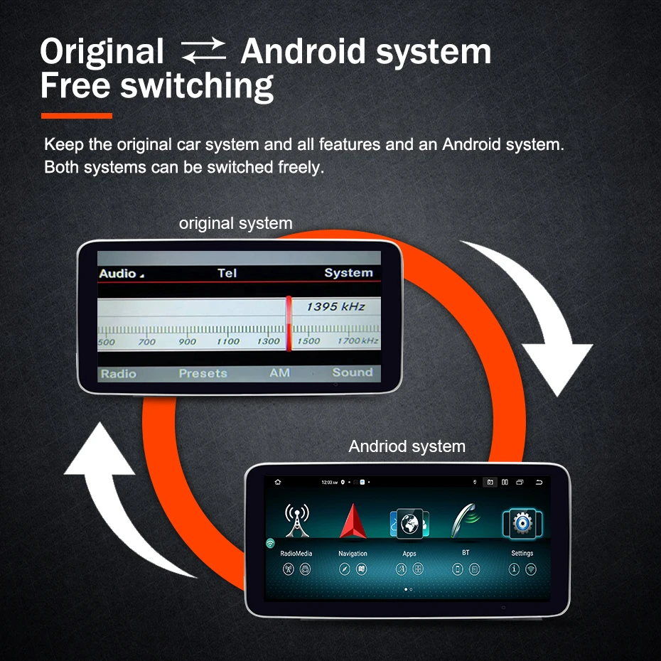 Snapdragon 8 CORE Drahtloses Carplay Android 13 Auto-Bildschirm für Mercedes Benz CLS-Klasse W218 2010–2018 Autoradio-Multimedia-Player – Detail 11