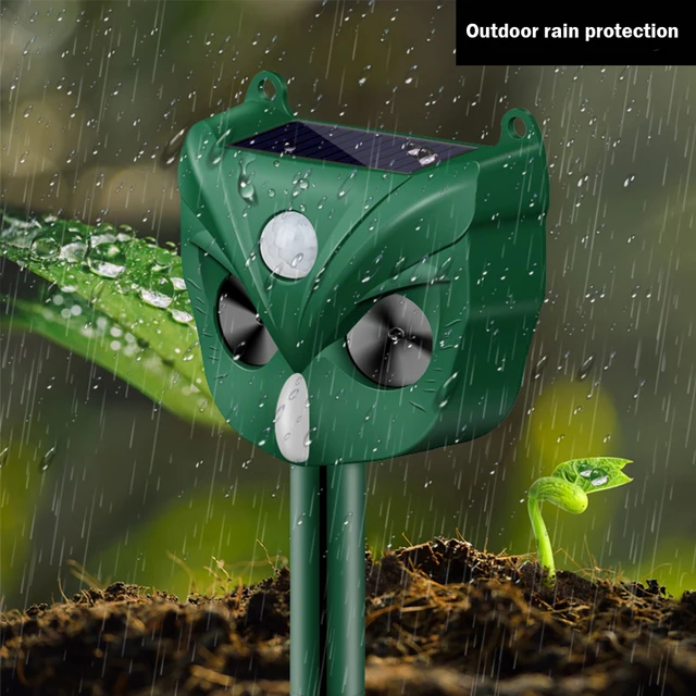 Napenergia Ultrahangos Elektronikus Madárriasztó Állati Relevelő Visszatartó Erõs Led Villogó Udvari Kártevőirtó Kerti Kellékek - Image 6