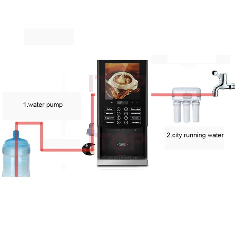 ITOP Commercial Instant Beverage Machine 7Hot Different Drinks Hot Water Flavor Adjustment Have CE Coffee Maker 220-240V