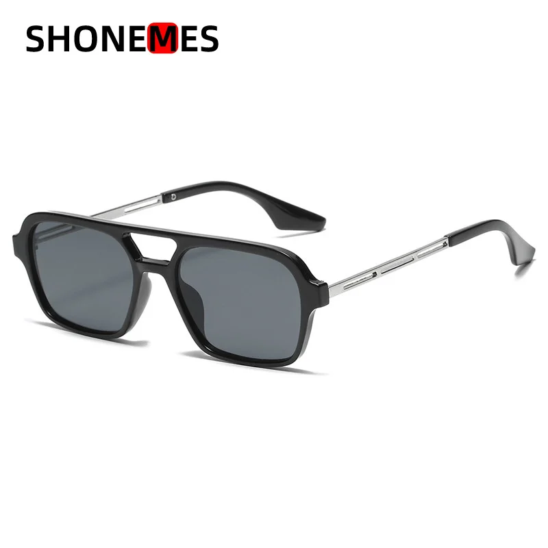 

ShoneMes Double Bridge Sunglasses Hollow Design Stylish Men Sun Glasses Outdoor UV400 Shades for Male