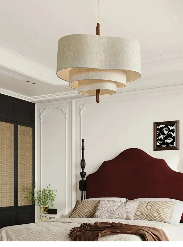 Margin Pendant Lamp Linen Cloth Light
