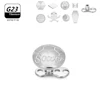ASTM F136 Titanium 14G 2-Hole Internally Threaded CZ Dermal Anchor Tops and Base Microdermals Piercing 1