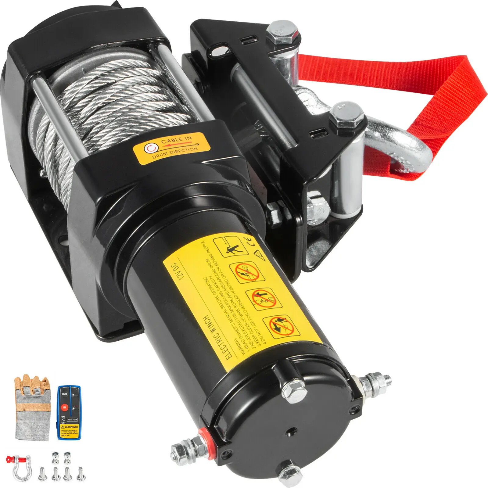 12V Wireless 4000LBS Electric Winch Steel Cable ATV 4WD Boat Car 1815KG Powerful Auto Winches