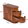 Nightstands Wood, Narrow Solid Side Table 2-Drawer Slim Chair Side Table, No Assembly Required, Nightstands 2