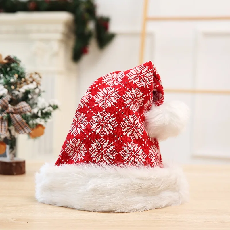 1PC New Christmas Hat, Thickened Version, Striped Santa Hat, Unisex, Fashionable Winter Warm Hat, Christmas Decoration