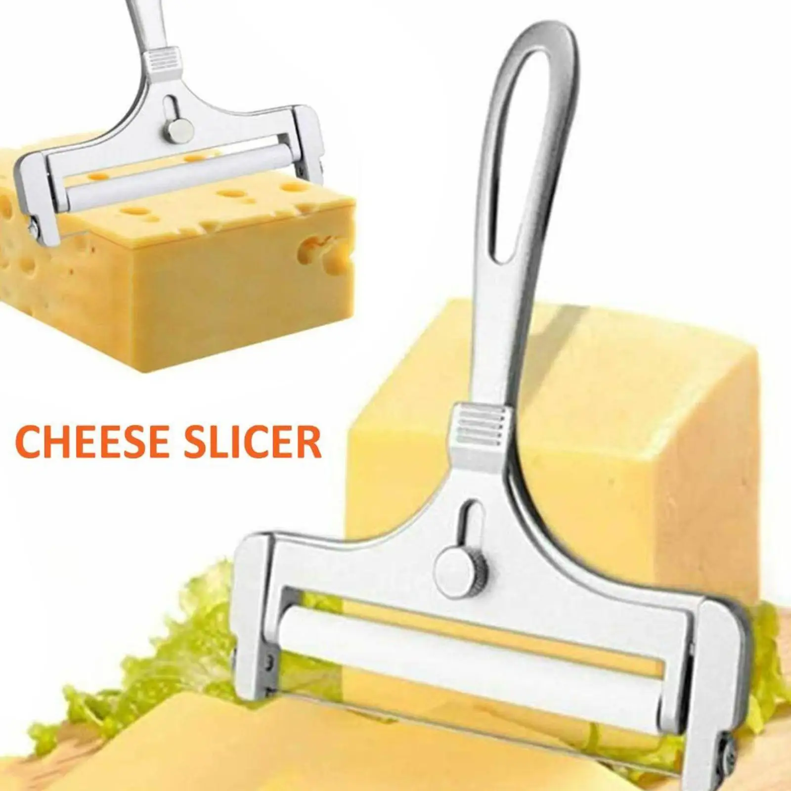 Premium Steel Cheese Slicer With Wire Adjustable Thickness Cheese Butter Cutter For Effortless Cutting Everyday