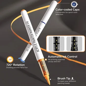 Acrylic Brush Pen Set 6